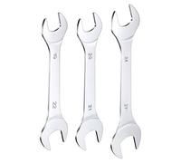 sourcing map 3pcs Double Open End Thin Wrench Set 19×22/20×21/24×27mm Metric Super Thin Small Flat Head Wrench Mirror Polished Open Ended Spanner for Automotive Repair Furniture Assembly