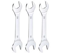 sourcing map 3pcs Double Open End Thin Wrench Set 20×21mm Metric Super Thin Small Flat Head Wrench Mirror Polished Open Ended Spanner for Automotive Repair Furniture Assembly