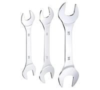 sourcing map 3pcs Double Open End Thin Wrench Set 22×24/24×27/30×32mm Metric Super Thin Small Flat Head Wrench Mirror Polished Open Ended Spanner for Automotive Repair Furniture Assembly