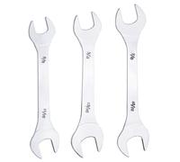 sourcing map 3pcs Double Open End Thin Wrench Set 5/8" 11/16" 3/4" 13/16" 7/8" 15/16" SAE Super Thin Small Flat Head Wrench Mirror Polished Open Ended Spanner for Automotive Furniture Repair