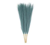 sourcing map 3pcs Dried Faux Pampas Grass 17 Inch Artificial Fake Fluffy Pampas Grass Decor for Fall Home Vase Floor Table Wedding Decorations, Blue Green