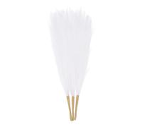 sourcing map 3pcs Dried Faux Pampas Grass 17 Inch Artificial Fake Fluffy Pampas Grass Decor for Fall Home Vase Floor Table Wedding Decorations, White