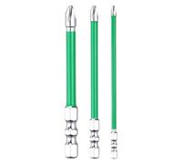 sourcing map 3pcs Electrician Impact Screwdriver Bit 3"/4"/6" FPH2 Electric Bits 1/4" Hex Shank S2 Magnetic Slotted Phillips Screw Driver Drill for Electrical Air Switch Breaker, Silver/Green