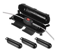 sourcing map 3pcs Extension Cord Cover for Outside, IP44 Water-Resistant Electrical Connection Box Outdoor Plug Cover Protector for Plug Outlet, Socket, Christmas Holiday Light, Black