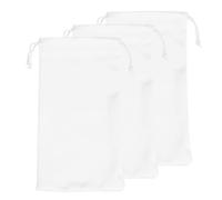 sourcing map 3pcs Eyeglass Pouch Microfiber Sunglasses Storage Bag Thick Portable Drawstring Pouch for Phone Glasses Jewellery, White