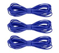 sourcing map 3Pcs Faux Suede Leather String, 4.4 Yards 3mm Flat Suede Cord Thin Leather Lace for Jewelry Making Dream Catchers DIY Crafts, Dark Blue