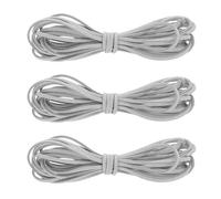 sourcing map 3Pcs Faux Suede Leather String, 4.4 Yards 3mm Flat Suede Cord Thin Leather Lace for Jewelry Making Dream Catchers DIY Crafts, Light Gray