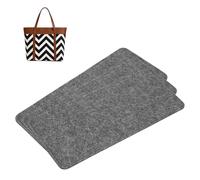 sourcing map 3pcs Felt Base Shaper, 14.76x6.69" Bag Bottom Insert Base Shaper Pad Chemical Fiber Felt Purse Liner for Handbag Tote Bag Backpack, Gray