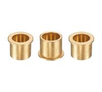 sourcing map 3Pcs Flange Sleeve Bearings, 25mm Bore x 32mm OD x 30mm Length, Self-Lubricating Sintered Bronze Bushings