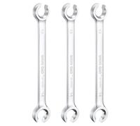 sourcing map 3pcs Flare Nut Wrench 13mm x 14mm High Carbon Steel Nickel Plating Wrench for DIY Hand-Making Automotive Repairs and Household Maintenance