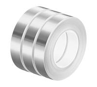 sourcing map 3Pcs Floor Tiles Silver Foil Lines Metallic Mirror Tape 0.98" x164 Ft Self Adhesive Decor Floor Wall Seam Sticker Waterproof Gap Sealing Tape for Kitchen Bathroom Cabinet