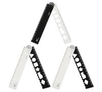 sourcing map 3pcs Folding Ruler 30cm Metric Polystyrene Foldable Angle Protractor Measure Measurement Measuring Tool Construction Ruler Straight Ruler for Artists Designers, Black White