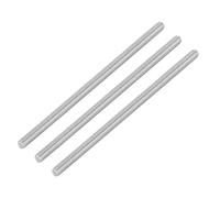 sourcing map 3Pcs Fully Threaded Rod, M6 x 130mm 304 Stainless Steel Right Hand Thread Bar Studs M6-1 Thread Pitch for Furniture Machinery Assembly