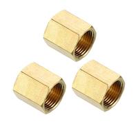 sourcing map 3Pcs G3/8" x13/16 Brass Pipe Fittings, Coupling Connector Straight Hex Nipple Coupler Adapter Pipe Connection Accessories for Plumbing Industrial and Residential, Brass
