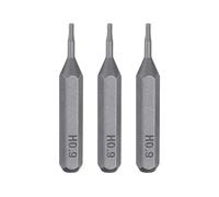 sourcing map 3pcs H0.9 Hex Screwdriver Bit 5/32" Hex Shank 28mm Length S2 Steel Magnetic Hexagon Head Screw Driver Bits for Precision Repair