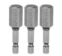 sourcing map 3pcs H12.0 Hex Head Drill Bit Wrench 12mm Metric Flat Tip 1/4" Hex Shank 50mm (2") Long Magnetic Hexagonal Screw Driver Socket Industrial Screwdriver Power Bits