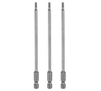 sourcing map 3pcs H2.5 Hex Head Drill Bit Wrench 2.5mm Metric Flat Tip 1/4" Hex Shank 150mm (6") Long Magnetic Hexagonal Screw Driver Socket Industrial Screwdriver Power Bits