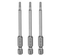 sourcing map 3pcs H2.5 Hex Head Drill Bit Wrench 2.5mm Metric Flat Tip 1/4" Hex Shank 80mm (3.15") Long Magnetic Hexagonal Screw Driver Socket Industrial Screwdriver Power Bits