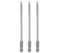 sourcing map 3pcs H3.0 Hex Head Drill Bit Wrench 3mm Metric Flat Tip 1/4" Hex Shank 150mm (6") Long Magnetic Hexagonal Screw Driver Socket Industrial Screwdriver Power Bits