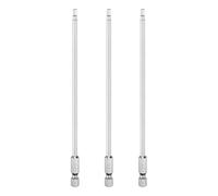 sourcing map 3Pcs H3 Flat Hex Head Screwdriver Bit 3mm Magnetic Tip 6" (150mm) Long 1/4" Hex Shank Metric Driver Drill Bit Wrench for Hexagonal Head Socket Screws Bolts