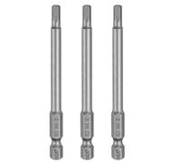 sourcing map 3pcs H4.0 Hex Head Drill Bit Wrench 4mm Metric Flat Tip 1/4" Hex Shank 100mm (4") Long Magnetic Hexagonal Screw Driver Socket Industrial Screwdriver Power Bits