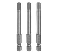 sourcing map 3pcs H5.0 Hex Head Drill Bit Wrench 5mm Metric Flat Tip 1/4" Hex Shank 75mm (3") Long Magnetic Hexagonal Screw Driver Socket Industrial Screwdriver Power Bits