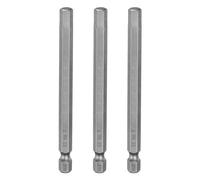 sourcing map 3pcs H6.0 Hex Head Drill Bit Wrench 6mm Metric Flat Tip 1/4" Hex Shank 100mm (4") Long Magnetic Hexagonal Screw Driver Socket Industrial Screwdriver Power Bits