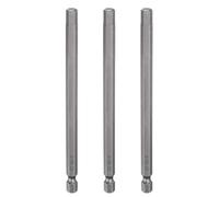 sourcing map 3pcs H6.0 Hex Head Drill Bit Wrench 6mm Metric Flat Tip 1/4" Hex Shank 150mm (6") Long Magnetic Hexagonal Screw Driver Socket Industrial Screwdriver Power Bits