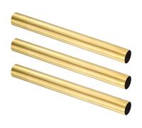 sourcing map 3Pcs H62 Brass Round Tube, 20mm OD 0.5mm Wall Thickness 200mm Length Seamless Precision Straight Pipe Tubing for DIY Projects Crafts Gardening Industry Precision Applications