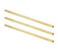 sourcing map 3Pcs H62 Brass Round Tube, 8mm OD 0.5mm Wall Thickness 200mm Length Seamless Precision Straight Pipe Tubing for DIY Projects Crafts Gardening Industry Precision Applications
