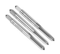 sourcing map 3pcs Hand Tap Set, 1/4"-28UNF Taper/Plug/Bottom Thread Screw Taps, High Speed Steel Hand Threading Tapping Tool Kit