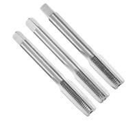 sourcing map 3pcs Hand Tap Set, 3/8"-24 UNF Taper/Plug/Bottom Thread Screw Taps, High Speed Steel Left Hand Threading Tapping Tool Kit