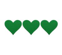 sourcing map 3Pcs Heart Iron on Patches Green Embroidered Patches Applique Sew on Patches for DIY Crafts Clothing Repairing Bag Hat Decoration,2.7x2.8 Inch