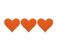 sourcing map 3Pcs Heart Iron on Patches Orange Embroidered Patches Applique Sew on Patches for DIY Crafts Clothing Repairing Bag Hat Decoration,2.7x2.8 Inch