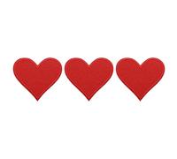 sourcing map 3Pcs Heart Iron on Patches Red Embroidered Patches Applique Sew on Patches for DIY Crafts Clothing Repairing Bag Hat Decoration,2.7x2.8 Inch