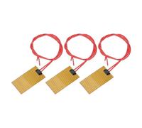 sourcing map 3pcs Heater Film Heating Plate, 7W 12V Adhesive Polyimide Heat Pad Heating Elements Film 50mmx25mm Heater Strip for Constant Temperature