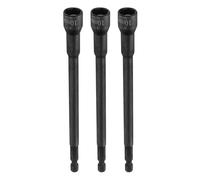 sourcing map 3pcs Hex Nut Driver Drill Bit 10mm Metric 6-Point Socket 1/4" Hex Shank Magnetic Setter CR-V Steel Bolt Sockets for Power Drills Impact Drivers, 5.91" (150mm) Long