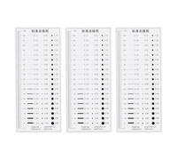 sourcing map 3pcs High Precision SEC Size Estimation Chart 107x47mm 0.16mm Covered Transparency Flaw Detection Film Ruler for Diameter and Line Width Defects Measuring