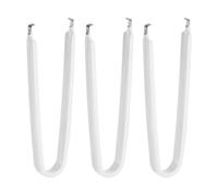 sourcing map 3Pcs IC Chip Extractor IC U Shape Puller Stainless Steel with Insulated Vinyl Grip Motherboard Circuit Board Component Puller Chip Extractor for PCB Removal Tool, White