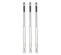 sourcing map 3pcs Impact Phillips Screwdriver Bit PH2 (#2) Anti Slip Tip 1/4" Hex Shank 5" (150mm) Long Magnetic Cross Screw Driver Industrial Power Drill Bits for Remove Fastening Screws