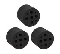 sourcing map 3Pcs in-line Duct Sound Absorbing Tool Sponge, (100mm/ 4") - Elastic Duct Noise Reducing Foam Sound Insulation Silence Ducting Accessories for Round Ventilation Pipes, Black