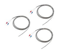 sourcing map 3pcs K Type Thermocouple Temperature Sensor Probe 4x30mm 6.6ft Wire 0 to 600°C(32 to 1112°F) Stainless Steel