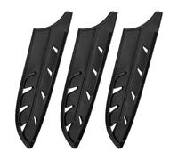 sourcing map 3Pcs Knife Cover Sleeves Knife Edge Guards for 5" Santoku Knife Edge Blade Protector Universal Knife Sheath for Kitchen, Black