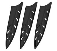 sourcing map 3Pcs Knife Cover Sleeves Knife Edge Guards for 8" Chef Knife Edge Blade Protector Universal Knife Sheath for Kitchen, Black