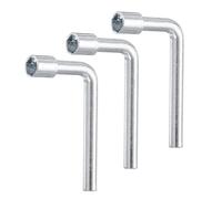 sourcing map 3pcs l Shaped Angled Open Hex Socket Wrench 8mm Metric Carbon Steel Single Ended 6 Point Socket Spanners for General Repairing Pipeline Bicycle Car Maintenance DIY Hand-Making