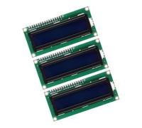 sourcing map 3Pcs LCD 1602 Display Module 5V with 16 Pins, Blue Display Screen Backlight 16x2 LCD Module Interface Adapter 72x24mm