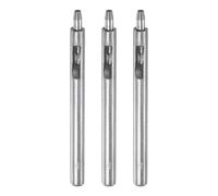 sourcing map 3pcs Leather Hole Punch 3mm Straight Round Punch Grommet Snap Rivet Setter for Leather Craft Clothing Handbag Fabric Curtain