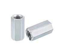 sourcing map 3pcs M12x19x30mm Coupling Nuts - Galvanized Carbon Steel Hex Threaded Rod Coupler for Furniture, Electronic, Industrial