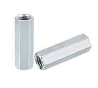 sourcing map 3pcs M12x19x50mm Coupling Nuts - Galvanized Carbon Steel Hex Threaded Rod Coupler for Furniture, Electronic, Industrial