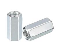 sourcing map 3pcs M20x30x60mm Coupling Nuts - Galvanized Carbon Steel Hex Threaded Rod Coupler for Furniture, Electronic, Industrial